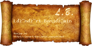 Lénárt Benjámin névjegykártya