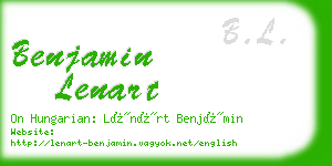 benjamin lenart business card